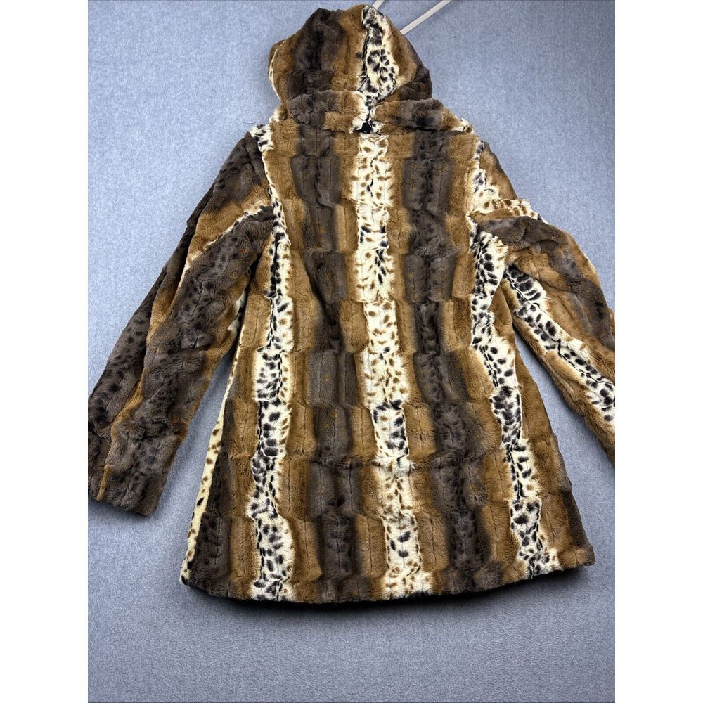 Dennis Basso Reversible Faux Fur Coat Womens XS Penny Lane Mob Wife Overcoat NWT - Picture 6 of 11